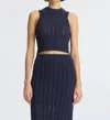 A.l.c Jade Open Knit Sleeveless Top In Blue