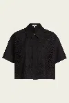 A.l.c Jade Embroidered Cotton Top In Black