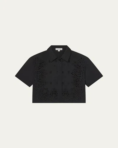 A.l.c Jade Short-sleeve Eyelet Top