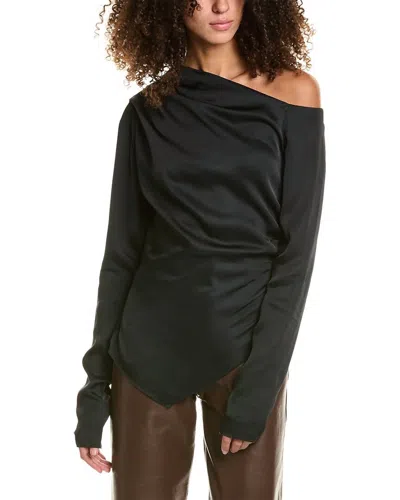 A.l.c Jaime One Shoulder Asymmetrical Top In Black