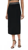 A.l.c Jane Sequin Embellished Knit Midi Skirt In Black/silver In Black