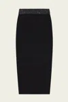 A.l.c Jane Sequin Embellished Knit Midi Skirt In Black/silver
