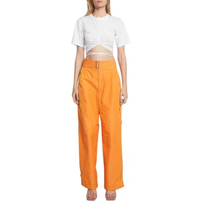 A.l.c Jane Womens Cropped Cotton T-shirt In White