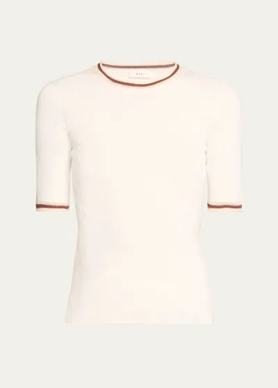 A.l.c Janie Knit Short-sleeve Top In Pink