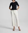 A.l.c Jay Kick Flare Cropped Pants In Bone In White