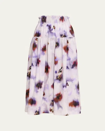 A.l.c Jayden Floral A-line Skirt In Purple
