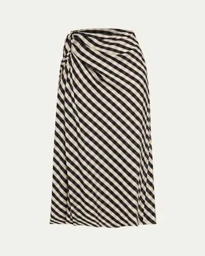 A.l.c Jean Check Midi Skirt