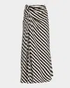 A.l.c Jean Check Midi Skirt In White