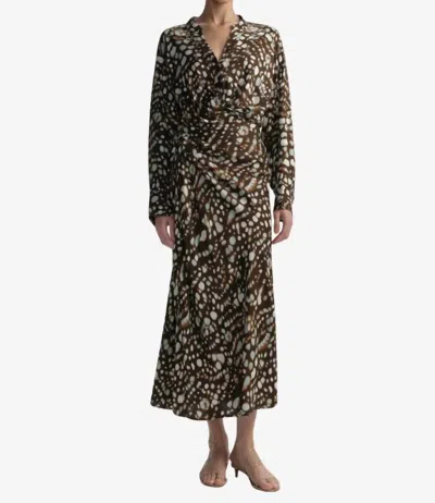 A.l.c Jean Midi Skirt In Ganache Multi