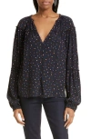 A.l.c . Jenna Abstract Print Top In Black