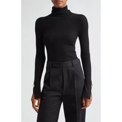 A.l.c . Jett Rib Turtleneck Sweater In Black
