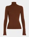 A.l.c Jett Turtleneck Top In Brown