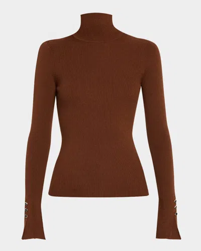 A.l.c Jett Turtleneck Top In Brown