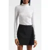 A.l.c . Jo Cotton Blend Turtleneck Top In Bright White