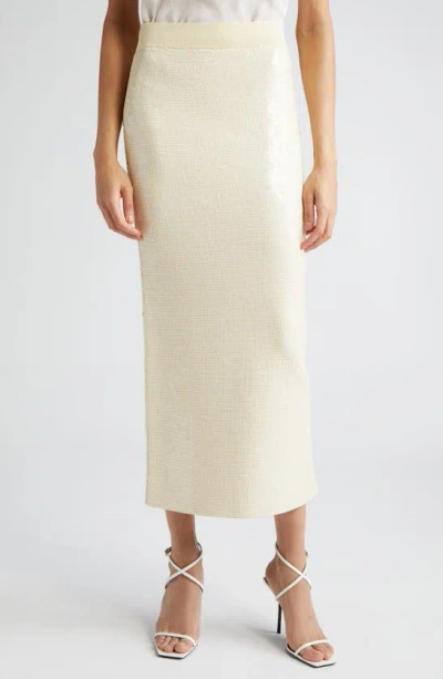 A.l.c Joan Pull-on Sequin Midi Skirt In Beige
