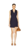 A.l.c Jocelyn Sleeveless Tailored Mini Dress In Navy