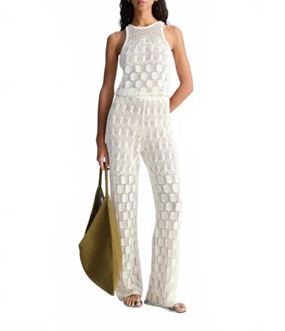 A.l.c Jonas Crochet Knit Pants In White