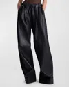 A.L.C JONES WIDE-LEG LEATHER PANTS