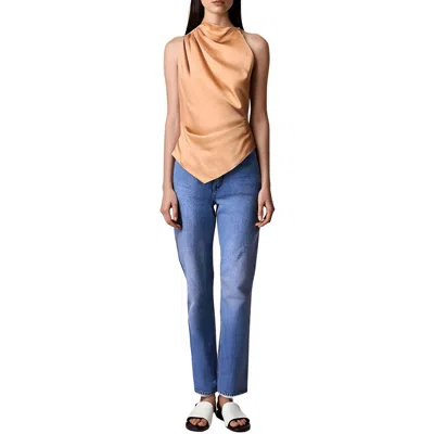A.l.c Jones Womens Satin Asymmetric Pullover Top In Multi
