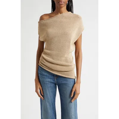 A.l.c . Joni Asymmetric Knit Top In Brown