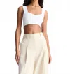 A.l.c Jordana Compact Knit Bra In White