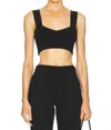 A.l.c Jordana Compact Knit Bra Top In Black In Black