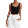 A.l.c Jordana Compact Knit Bra Top In Black In Black