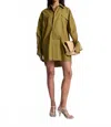 A.l.c Jori Button Down Mini Dress In Hazel In Multi