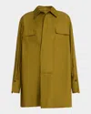 A.l.c Jori Long-sleeve Cotton Tunic Dress In Hazel