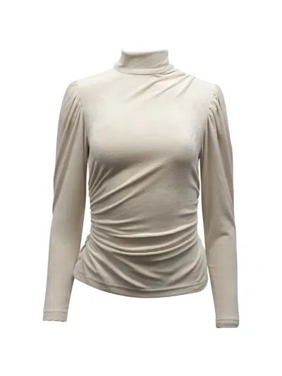 Pre-owned A.l.c Joss Ruched Top In Neutrals