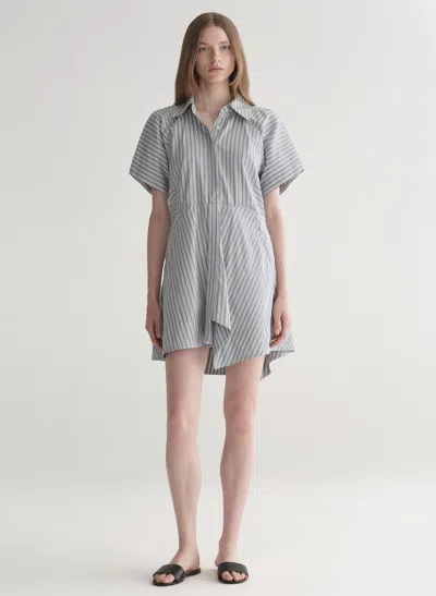 A.l.c Julie Cotton Mini Shirtdress In Blue