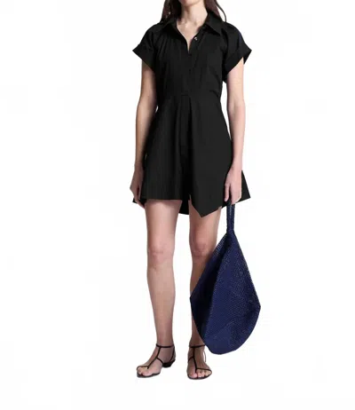 A.l.c . Julie Cotton Mini Shirtdress In Black