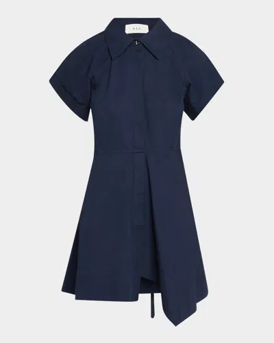 A.l.c Julie Short-sleeve Shirtdress In Navy