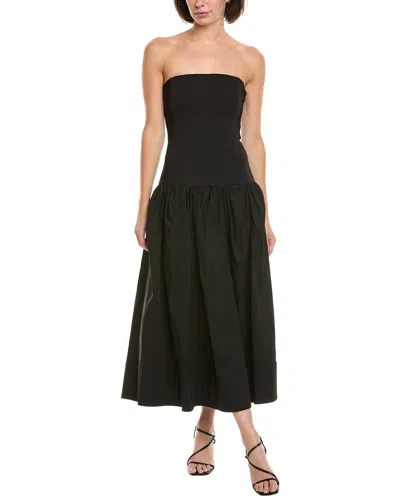 A.l.c . June Linen-blend Midi Dress In Black