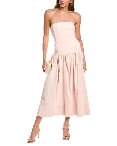 A.l.c . June Linen-blend Midi Dress In Opal-opal