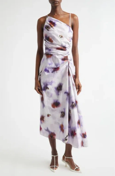 A.l.c . Juno Asymmetric Floral Print Poplin Dress In Multi