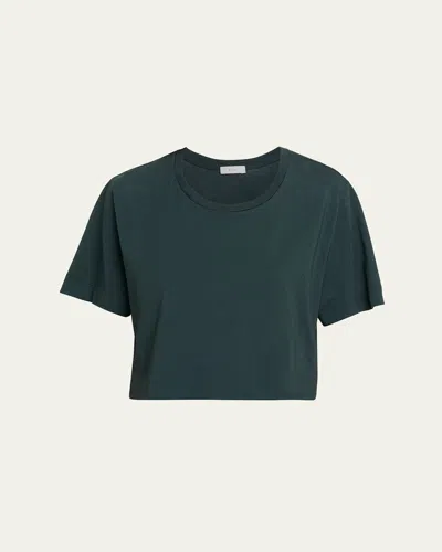 A.l.c Kali Cropped Cotton Tee In Green