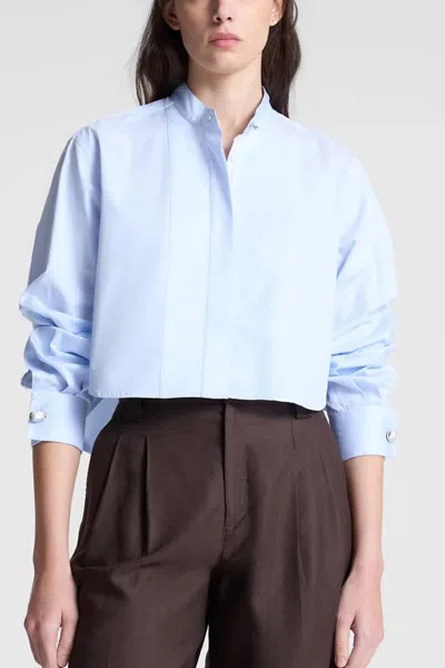 A.l.c Kat Long Sleeve Top In Ice Water In Blue