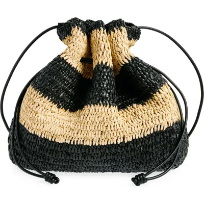 A.l.c . Kate Woven Bucket Bag In Black
