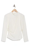 A.l.c . Kay Ruched Turtleneck Top In White