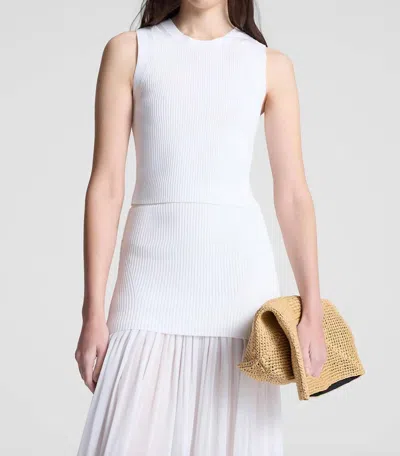 A.l.c Kayla Knit Top In Pearl In White