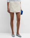 A.l.c Kelley Fringe Mini Skirt In Cream