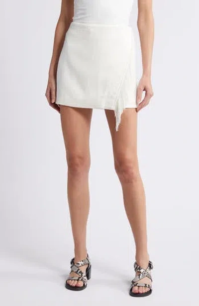 A.L.C A.L.C. KELLEY LINEN BLEND WRAP MINISKIRT