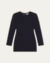 A.l.c Kenna Embellished Long-sleeve Mini Dress In Evening Bl