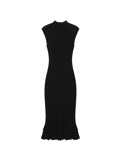A.l.c Kennedy Fine Cotton Knit Midi Dress In Black