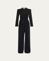 A.l.c Kieran Ii Belted Crepe Wide-leg Jumpsuit In Black