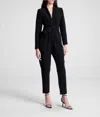 A.l.c Kieran Belted Crepe Jumpsuit In Black