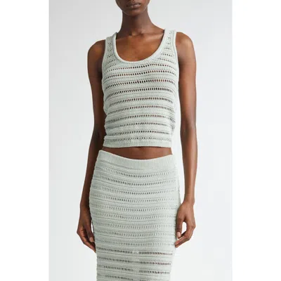 A.L.C A.L.C. KIRA OPEN STITCH COTTON BLEND SWEATER TANK