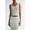 A.l.c . Kira Open Stitch Cotton Blend Sweater Tank In Cascade