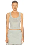 A.l.c Open-knit Sleeveless Tank Top In Cascade